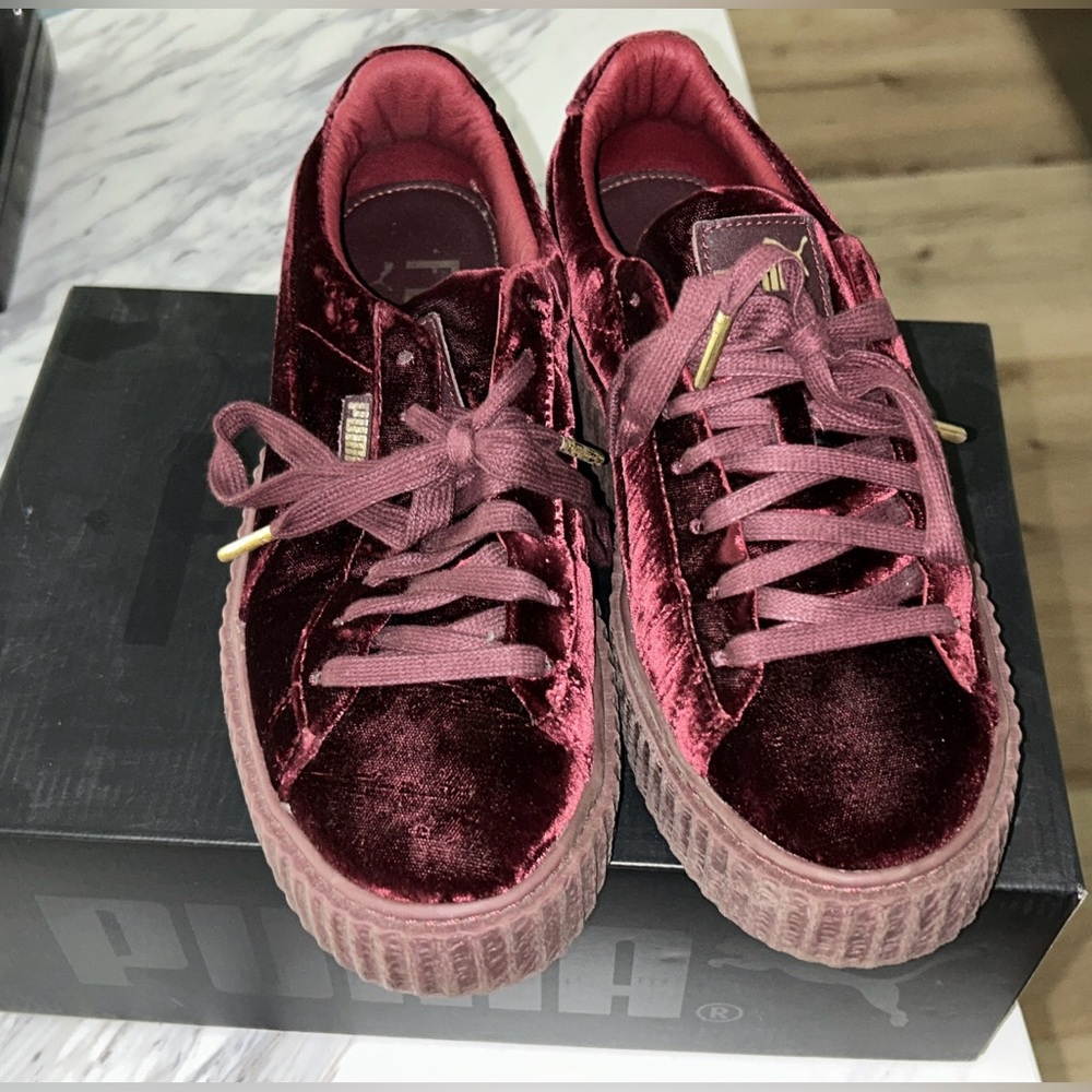 Puma Women's Velvet Sneakers - Deep Red